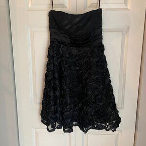 White House Black Market Dress | Black Dress with Roses | Women's Dress